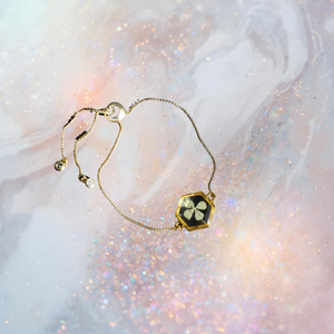 Tillypad Studios - Four Leaf Clover Hexagon Bracelet