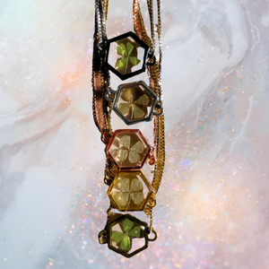 Tillypad Studios - Four Leaf Clover Hexagon Bracelet